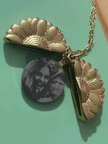 Pingente Girassol com Foto – Presente para Mãe photo review