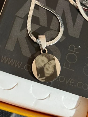 Colar Círculo Casal + Foto Personalizada photo review