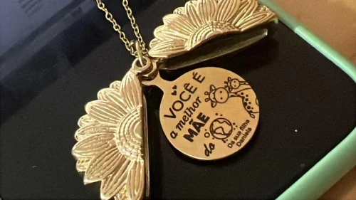 Pingente Girassol com Foto – Presente para Mãe photo review