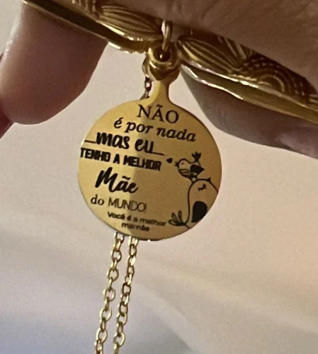 Pingente Girassol com Foto – Presente para Mãe photo review
