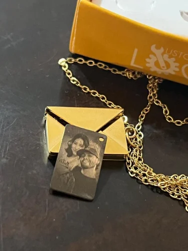 Colar Carta Mensageira + Foto Personalizada photo review