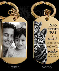 Chaveiro Dia dos Pais + Foto Personalizada