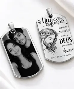 Chaveiro Fé e Proteção com Foto Personalizada