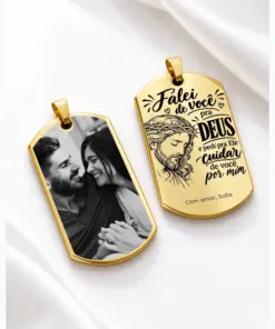 Chaveiro Bless You com foto e mensagem de fé